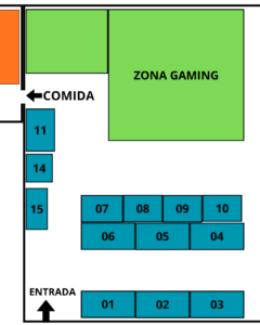 Plano zona comerciales e invitados Ponte Friki